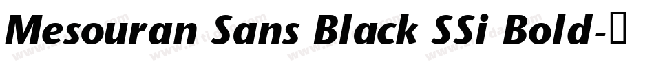 Mesouran Sans Black SSi Bold字体转换
